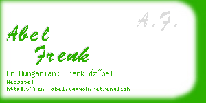 abel frenk business card